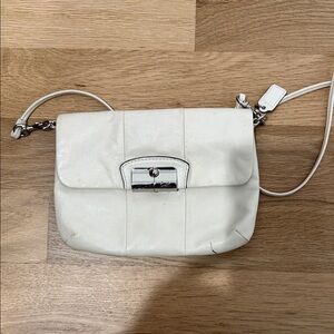 Coach White Leather Crossbody Bag